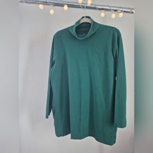 J. Jill Women's Green Turtleneck Tunic, XL.